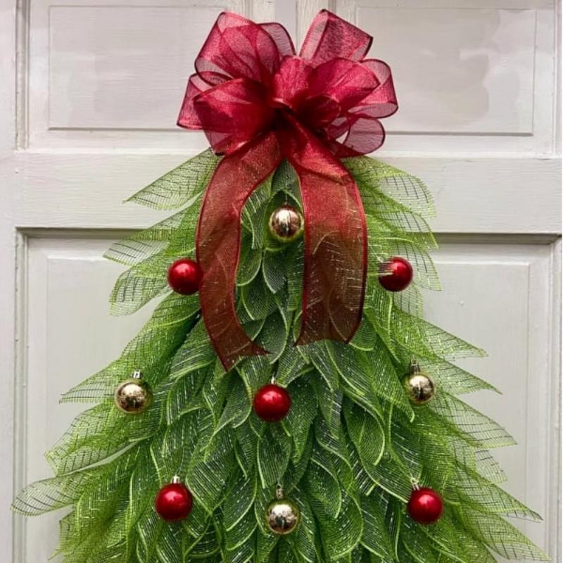 ⭐Handmade Christmas Tree Wreath for Front Door🎄