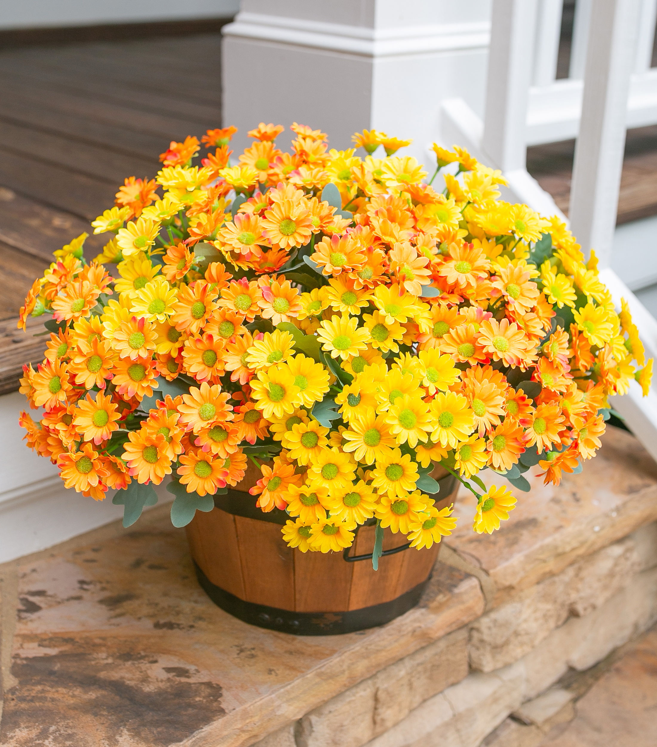 🌼💥Last Day Only $2.99 Each - Artificial Outdoor Mums Flowers - UV resistant, Waterproof, Windproof