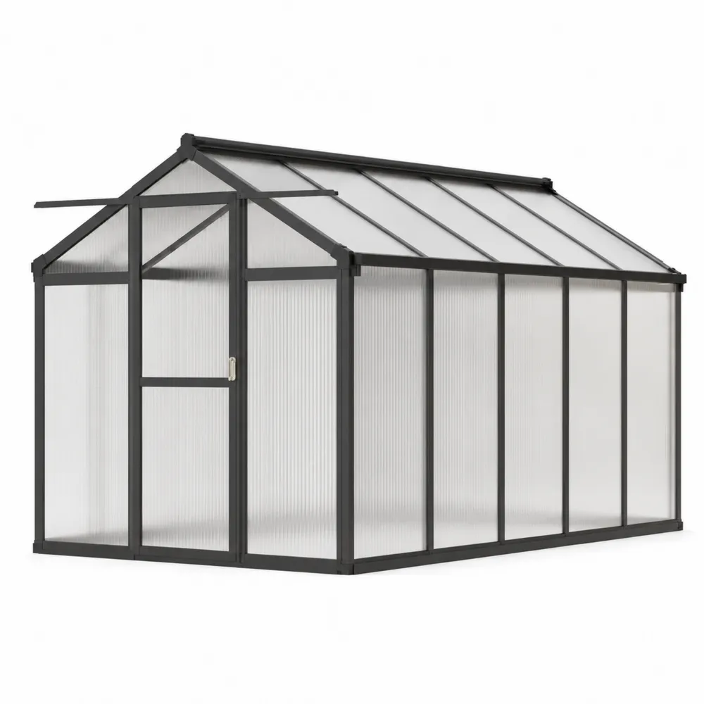 Invernadero de Aluminio y Policarbonato Negro 3x5m