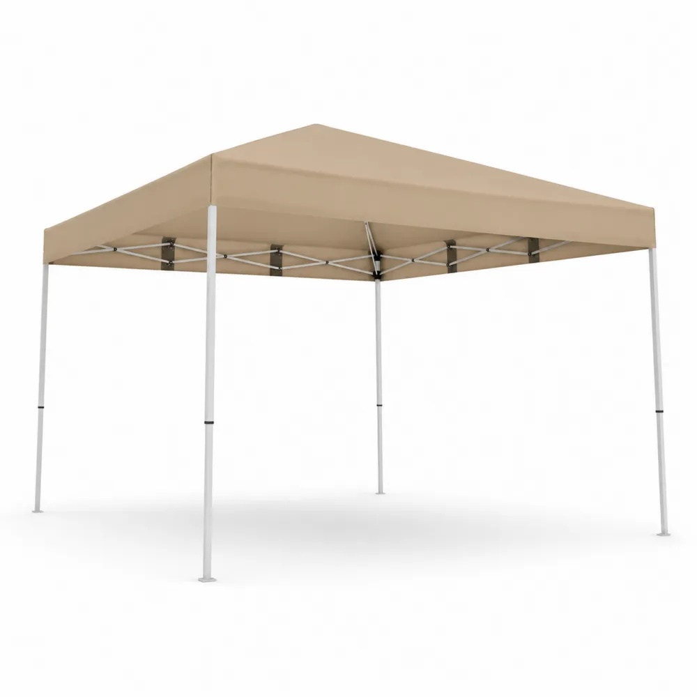 Carpa Plegable de Acero y Poliéster Beige 3x3m para Exterior
