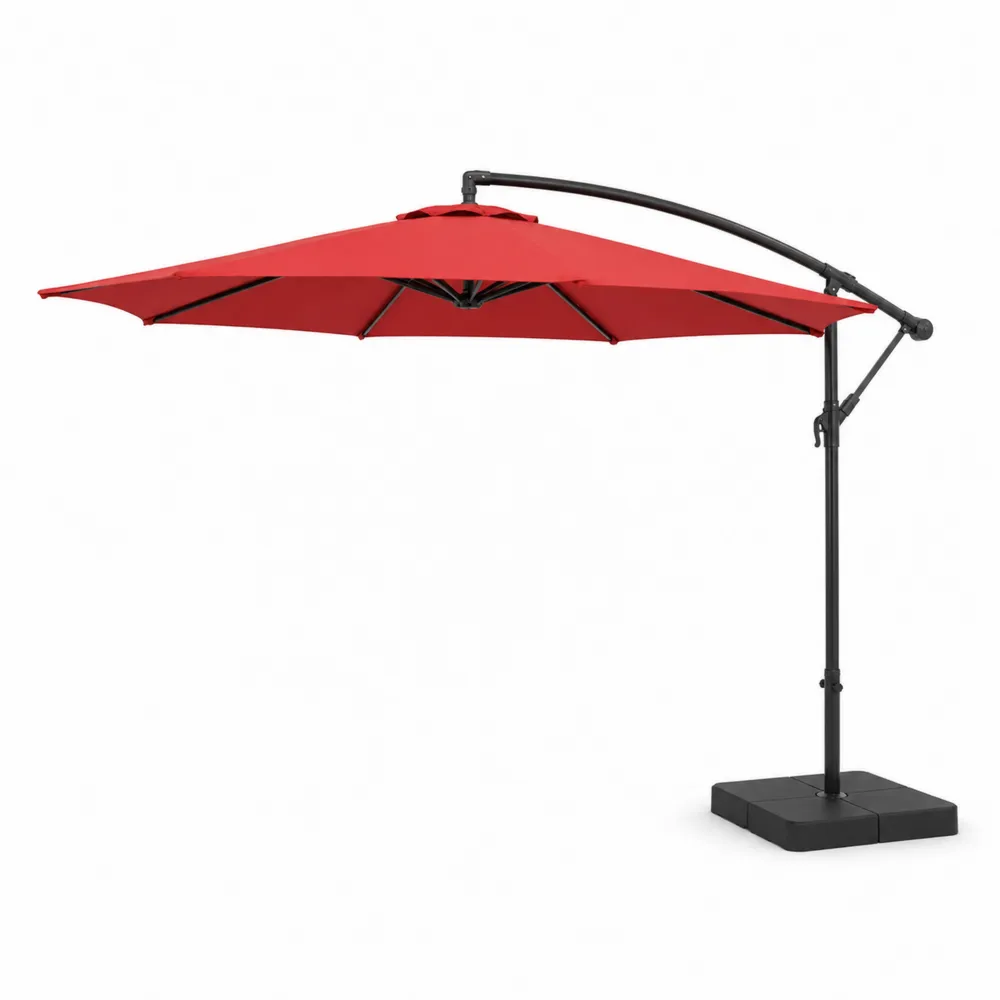 Sombrilla de Jardín de Aluminio y Poliéster 3m Rojo