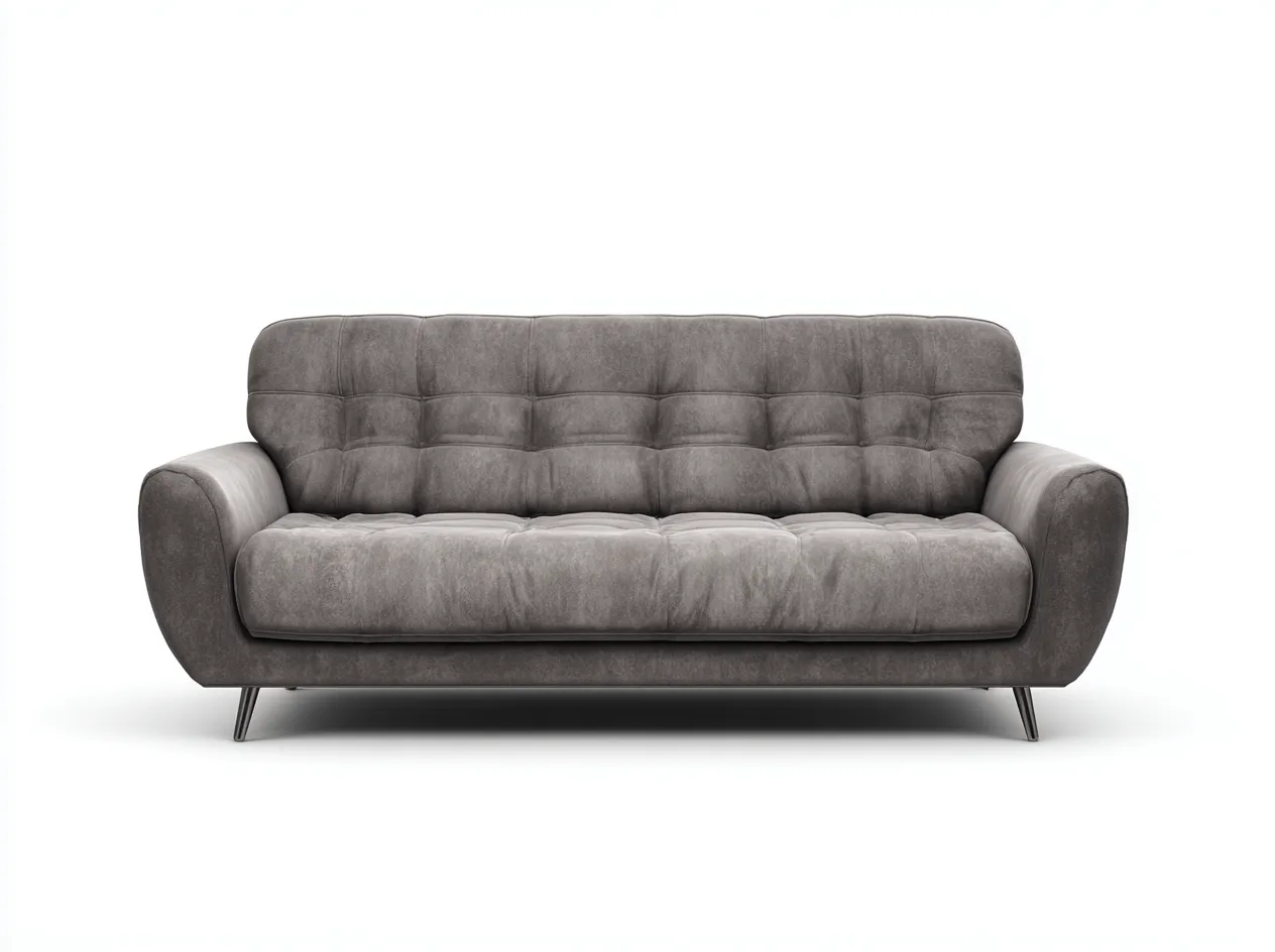 Divano a due posti - tessuto-metallo - 178x88x82 cm - grigio scuro - stile moderno-Movoranihome