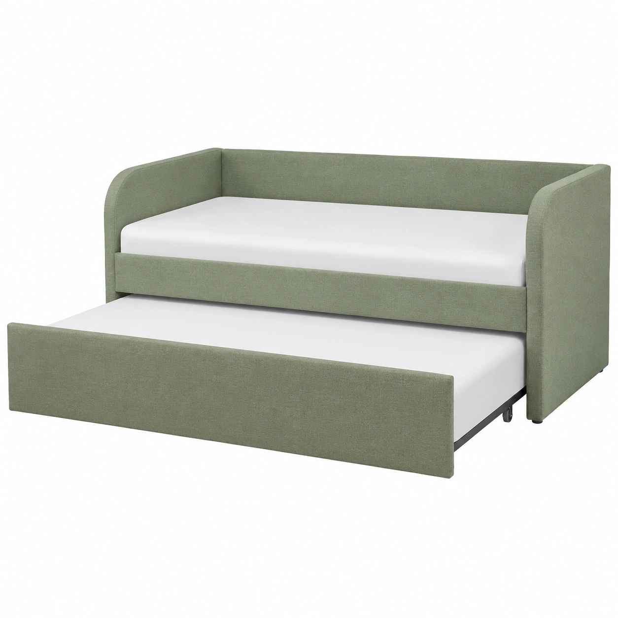 Cama Nido Tapizada Moderna Verde Sage-furniqoza