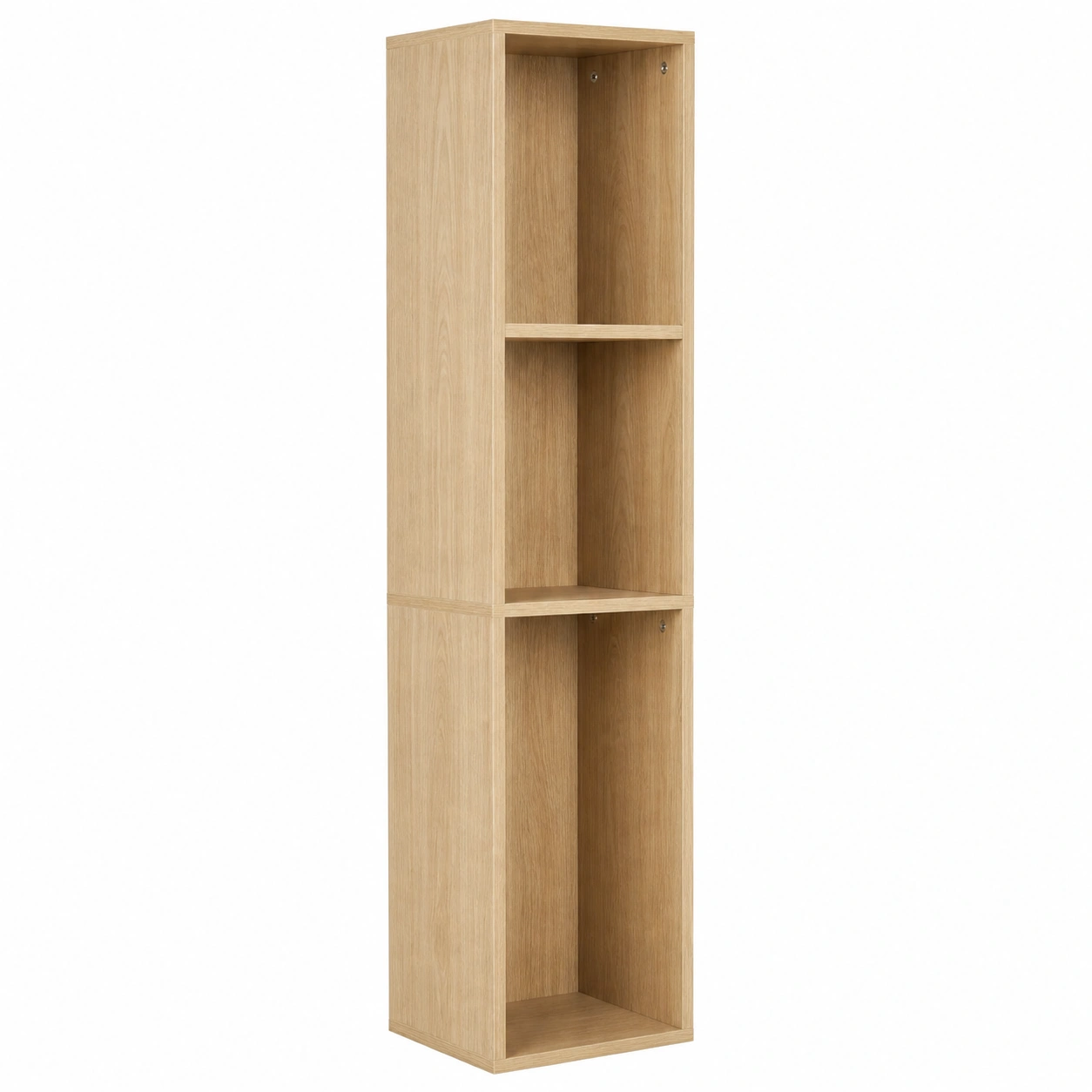Estanteria vertical compacta de 4 compartimentos en madera natural-furniqoza