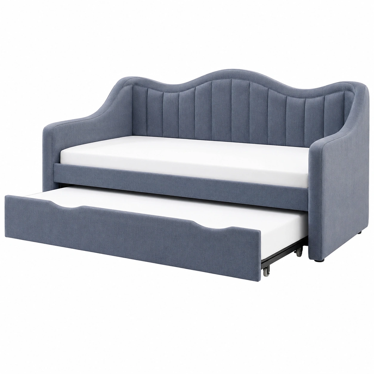 Sofa Cama Tapizado con Cama Nido Moderna-furniqoza