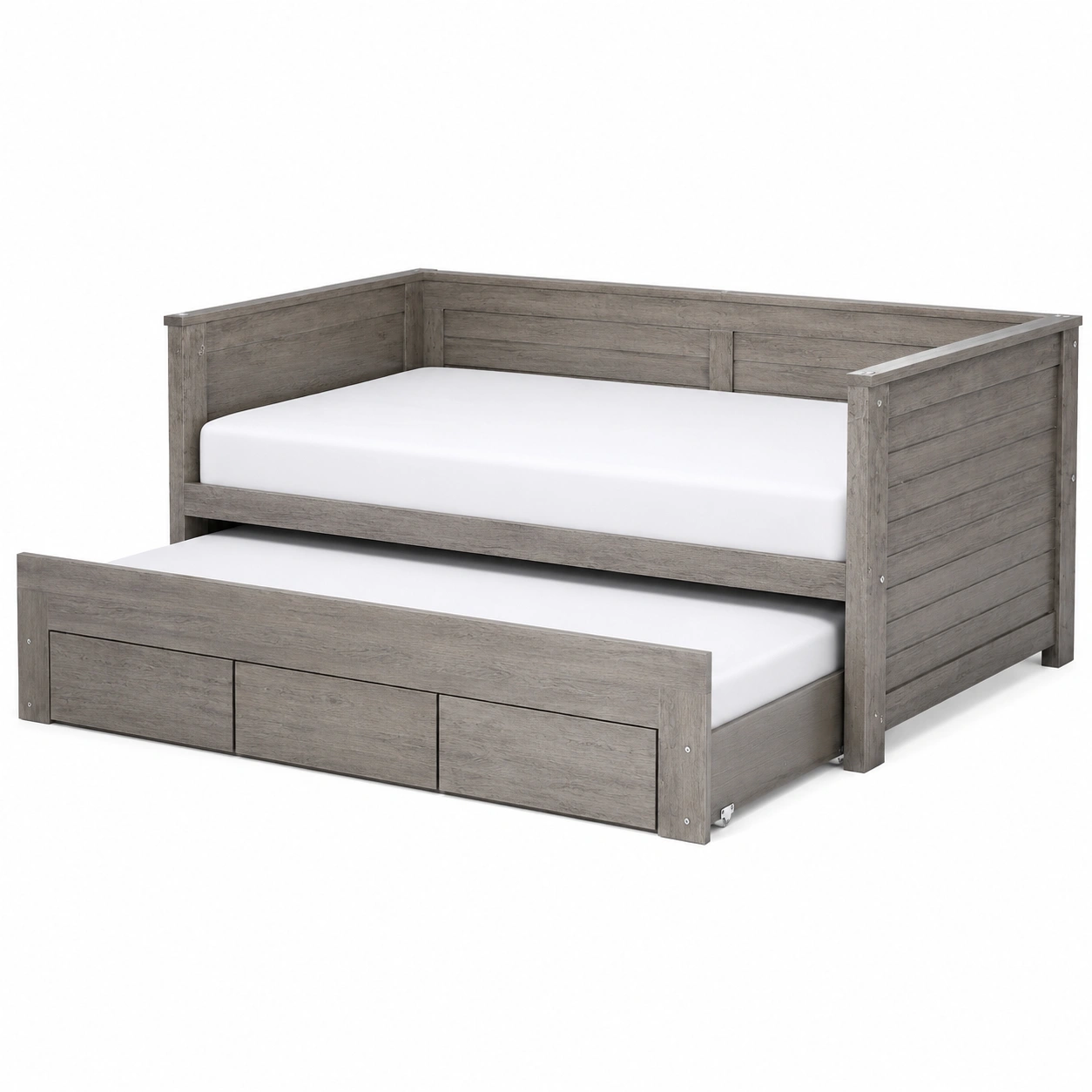 Cama Nido Moderna Gris con Base Deslizante y Estilo Minimalista-livexoza