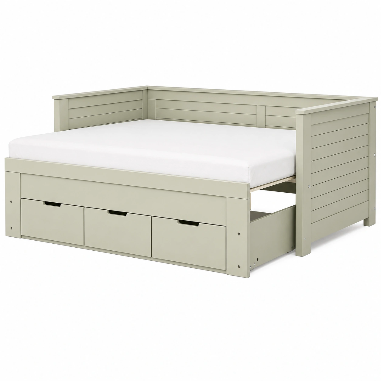 Cama individual moderna con cajones de almacenamiento-livexoza