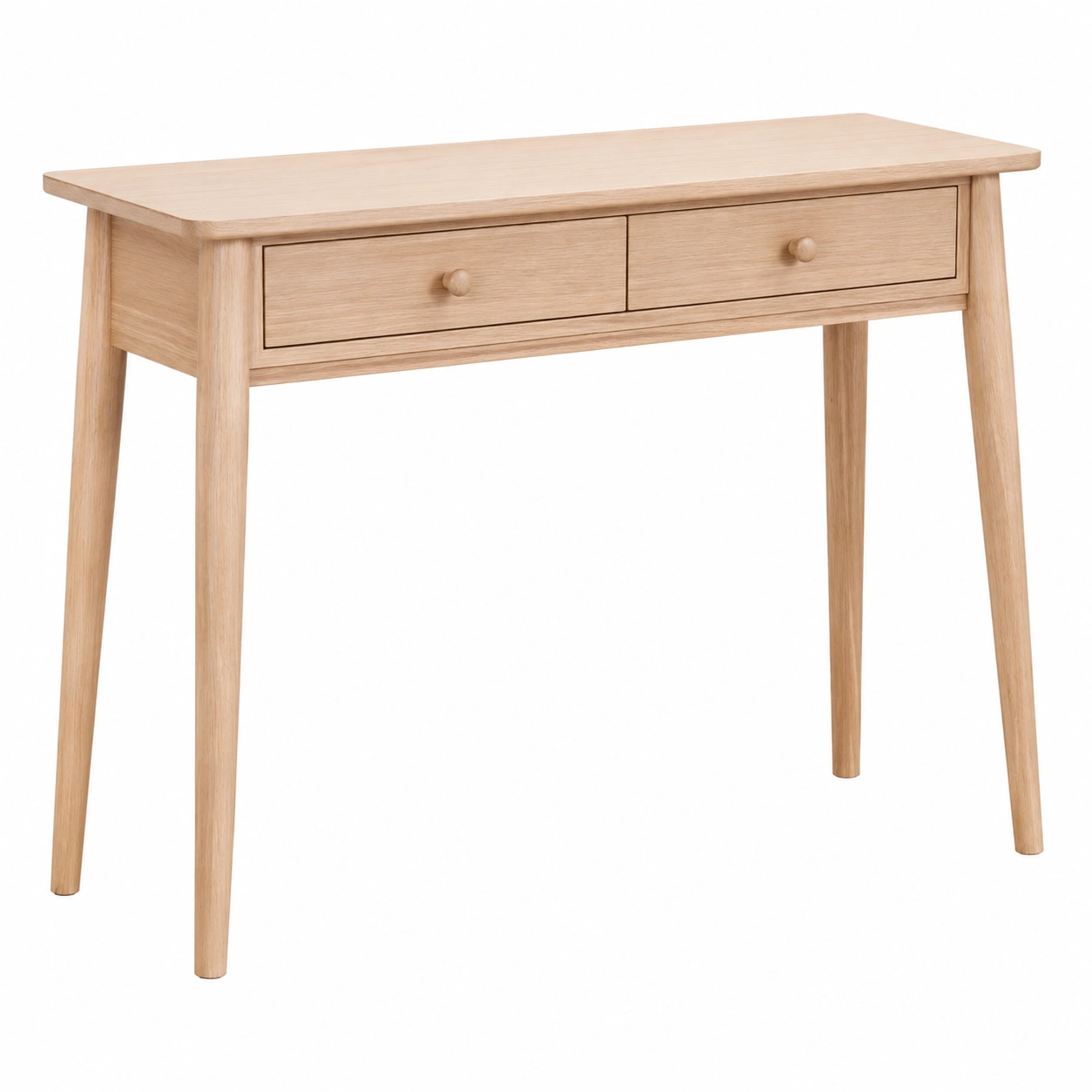 Mesa Consola Nordica de Madera con 2 Cajones-livexoza