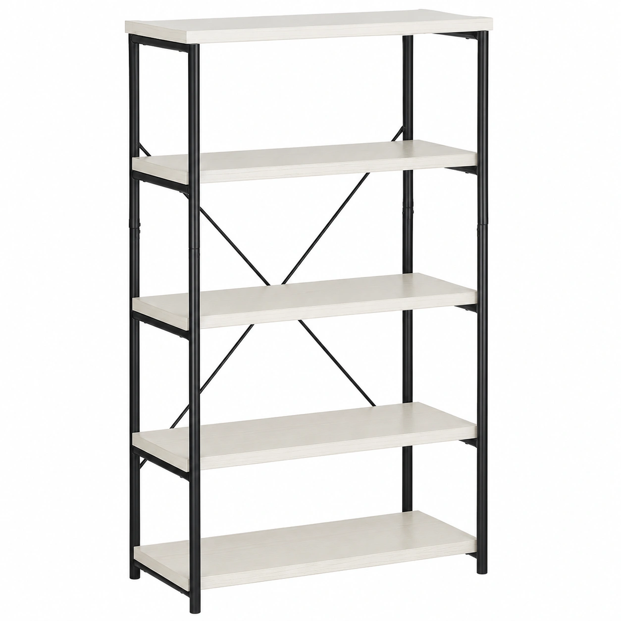 Estanteria industrial de 4 niveles con estructura negra moderna-livexoza