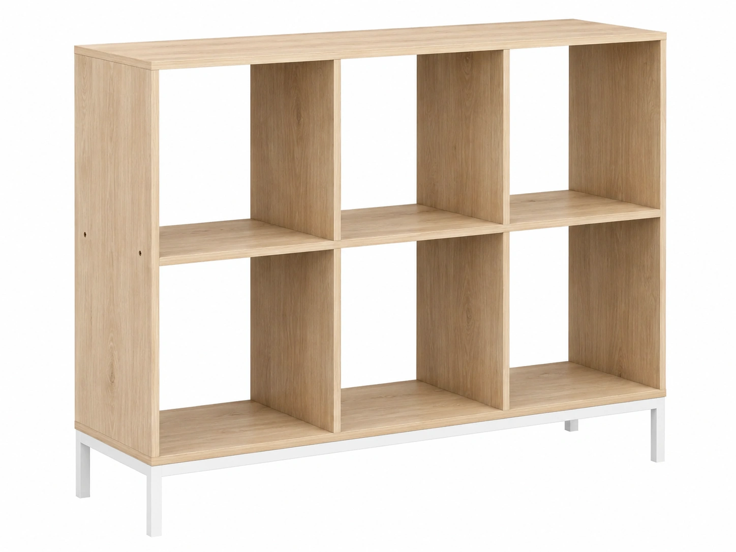 Estanteria modular de 6 compartimentos con estilo nordico-livexoza