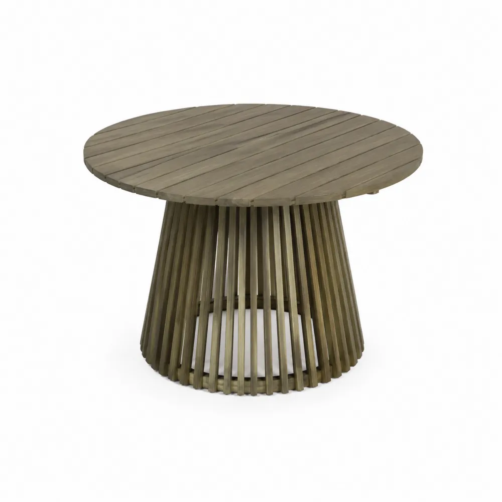 Mesa redonda de madera de teca 100 cm