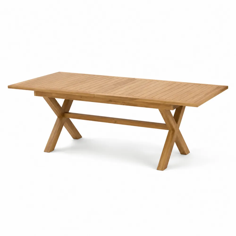 Mesa de Madera de Teca Exterior 240x100x76 cm