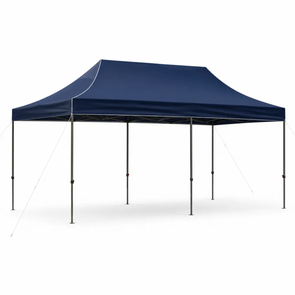 Carpa Plegable Azul 3x6 m Poliéster y Acero