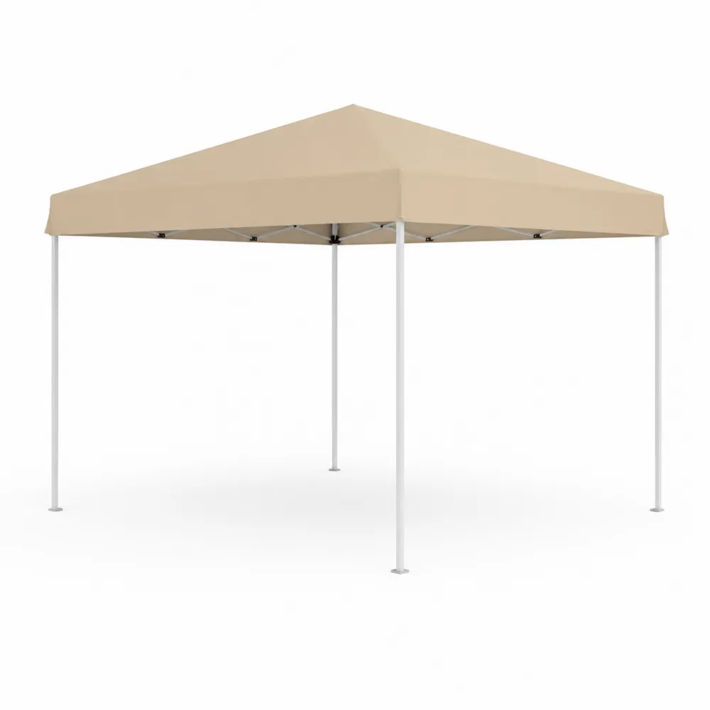 Toldo Plegable Beige 3x3 m Estructura de Acero