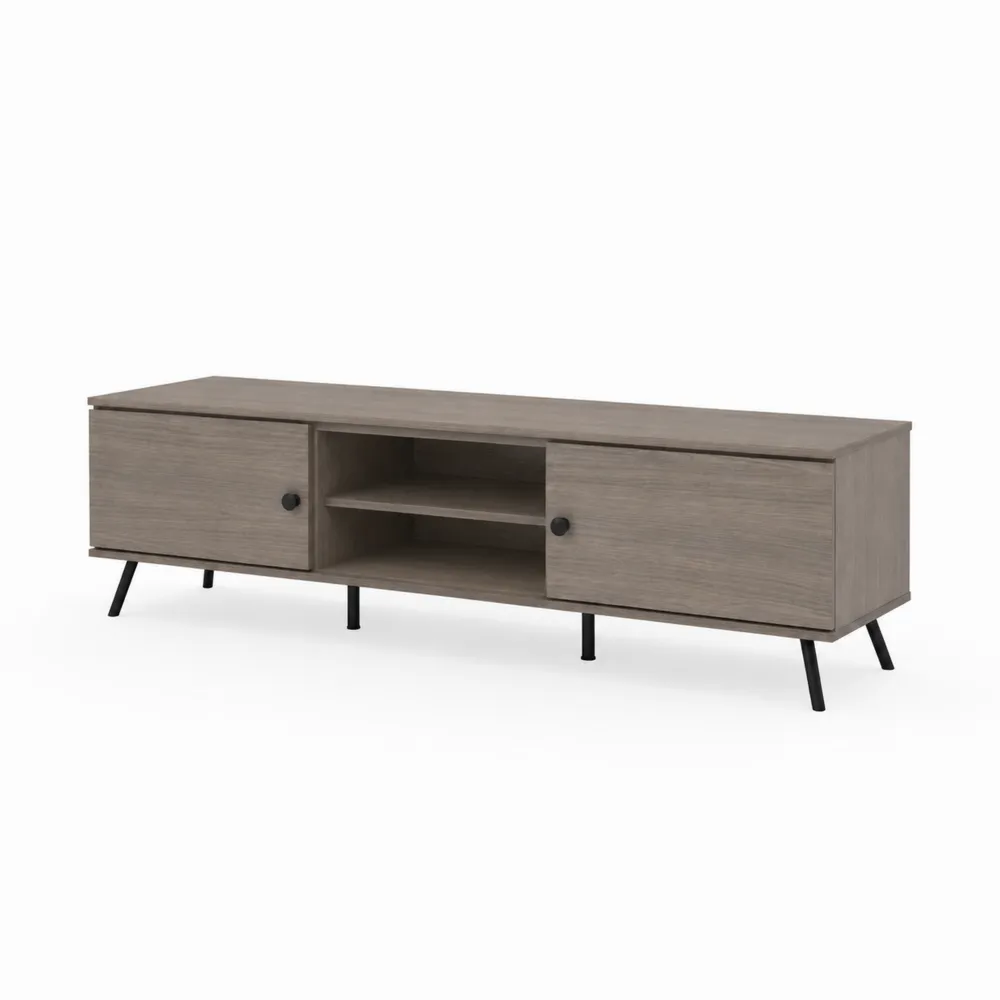 Mueble de TV de MDF y Metal 180x40x50 cm