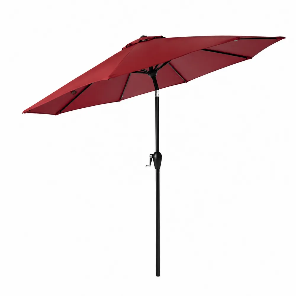 Sombrilla de mercado de aluminio y poliéster 300 cm Rojo