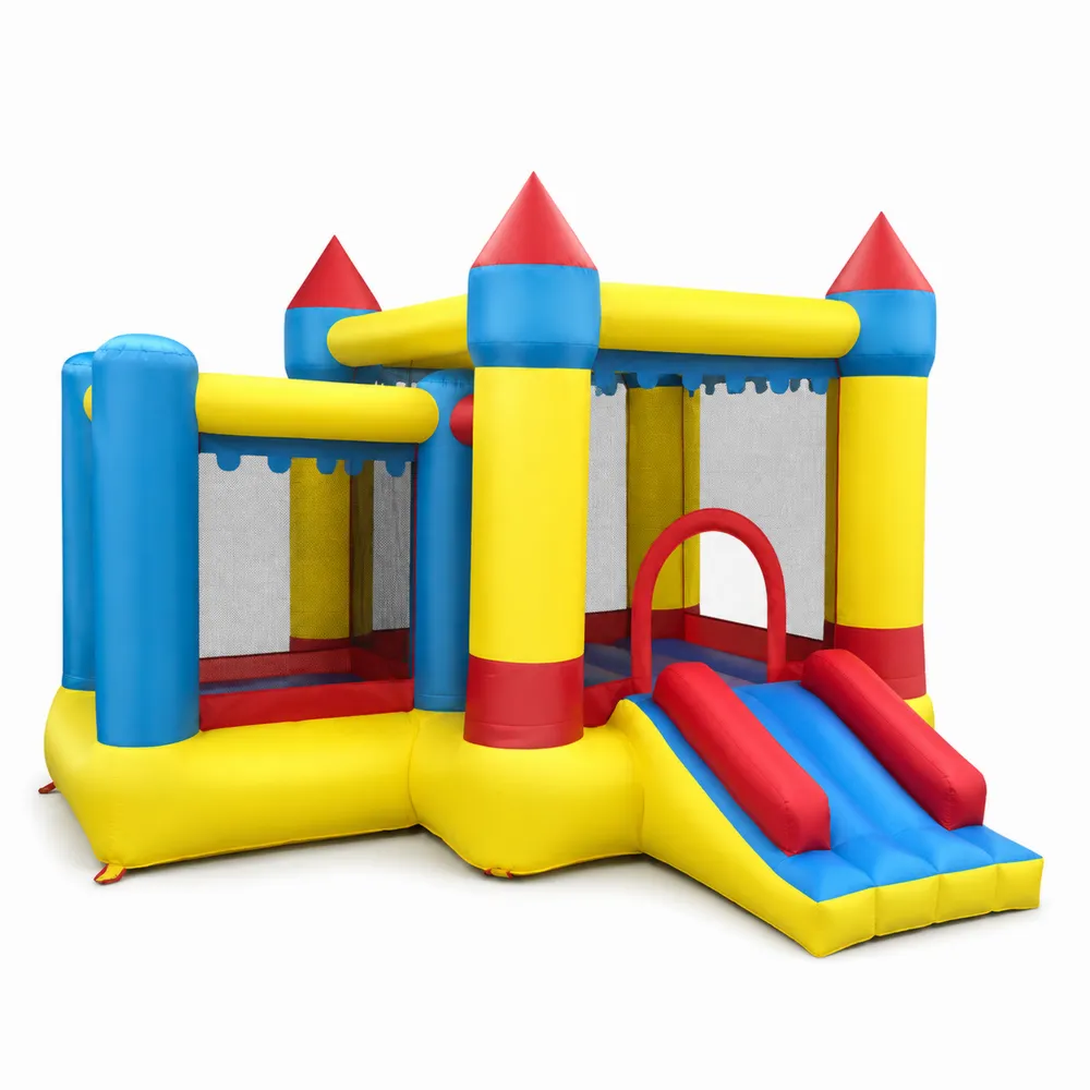 Castillo Inflable de PVC con Tobogán Amarillo/Azul/Rojo