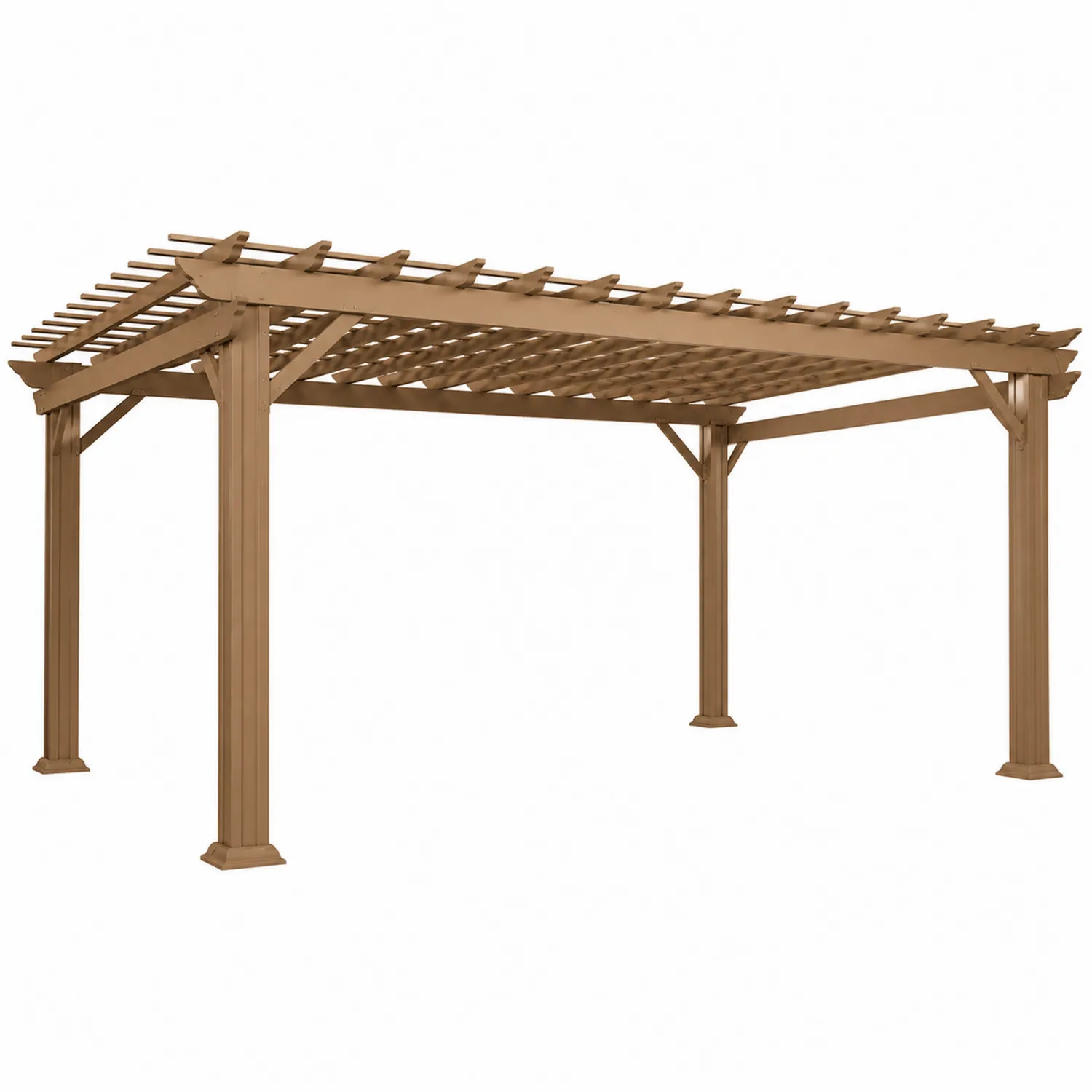 Drewniana pergola prostokątna z sosny 300x400 cm Brązowy