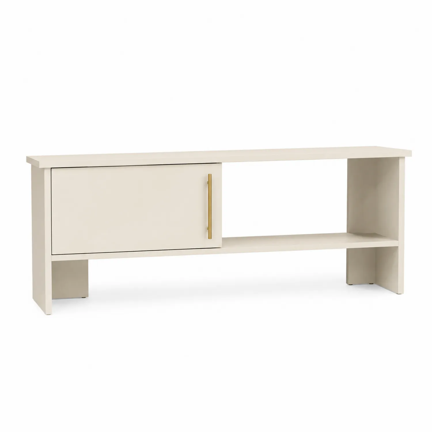 Beżowa szafka RTV z płyty MDF 120 cm