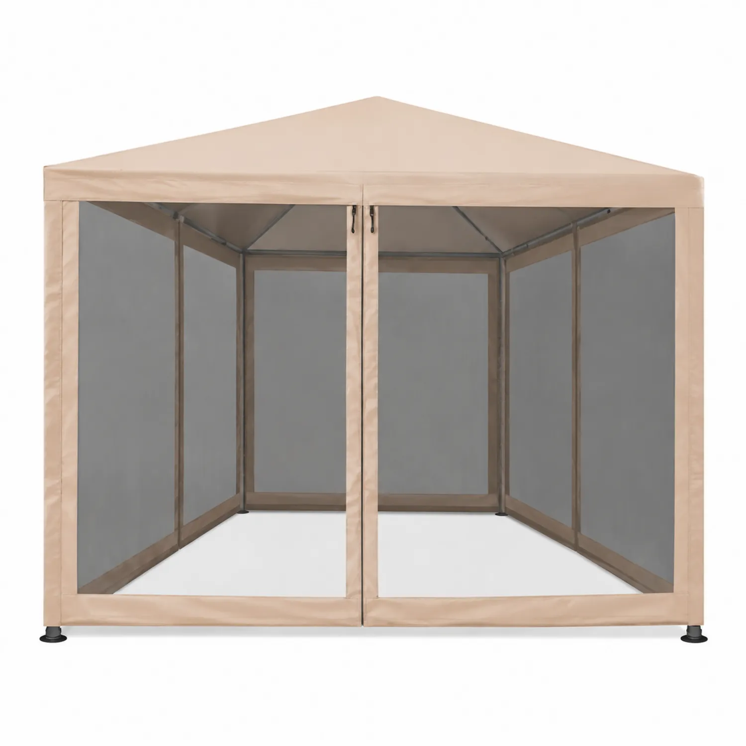 Altana ogrodowa z aluminiową ramą i poliestrową moskitierą 3x3 m Beżowy