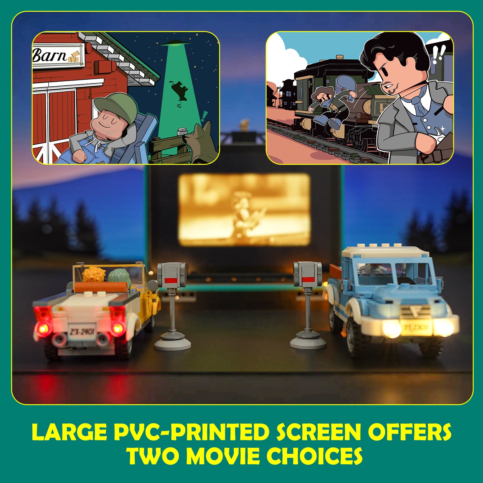 Retro theater with phone holder