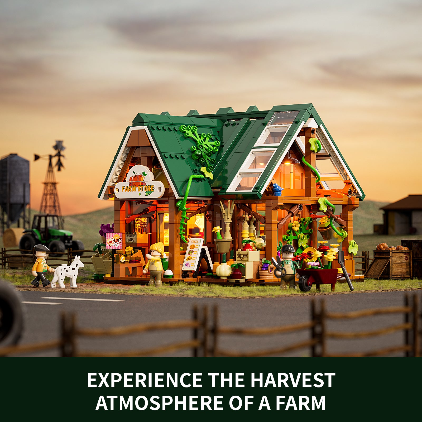 Lumibricks Farm Store 1523PCS - Building Block Toy - USA(Ship to USA)