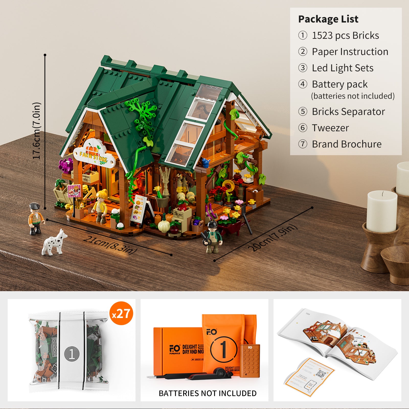 Lumibricks Farm Store 1523PCS - Building Block Toy - USA(Ship to USA)