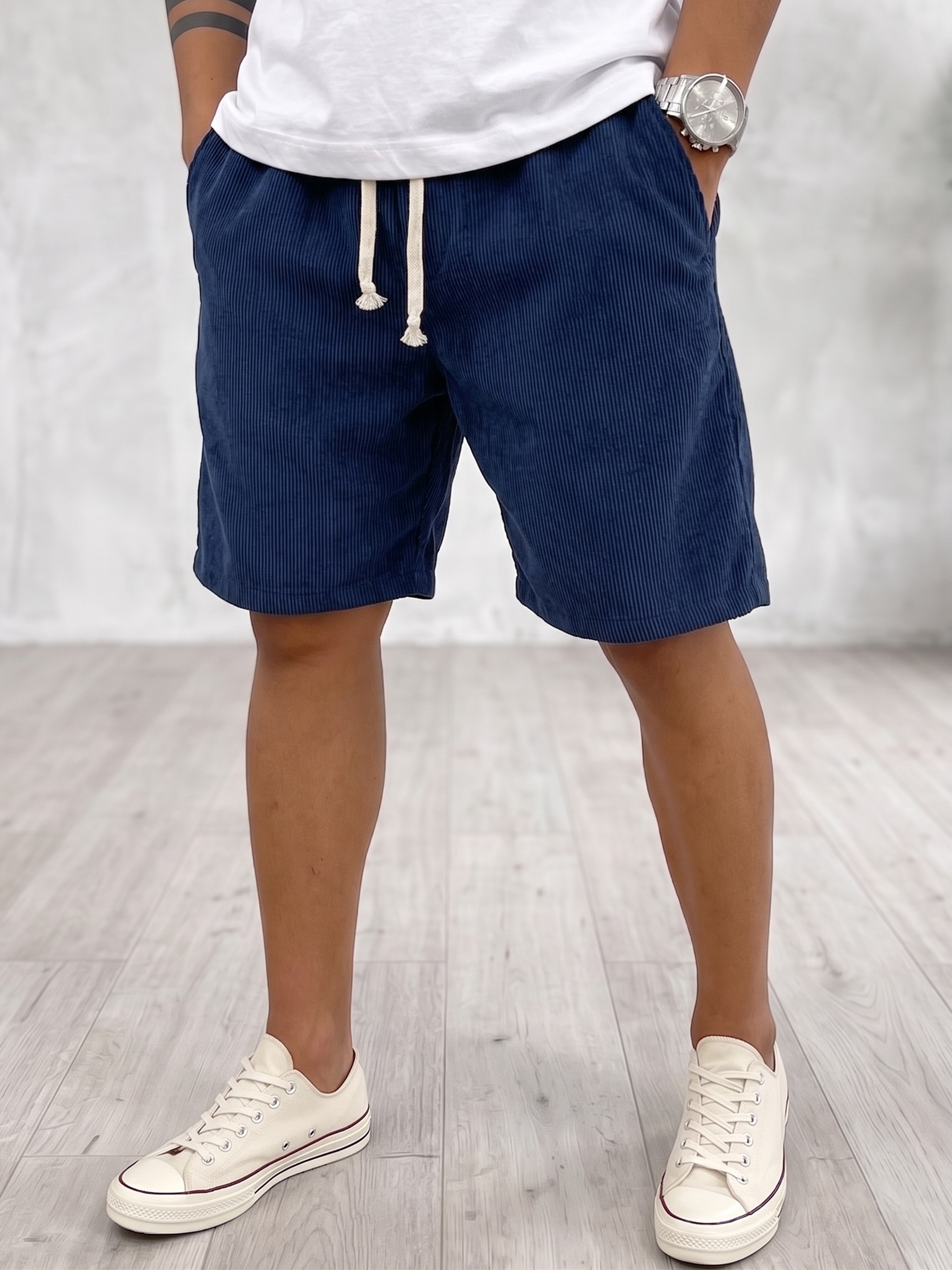 Textured Corduroy Shorts - Versatile and Stylish