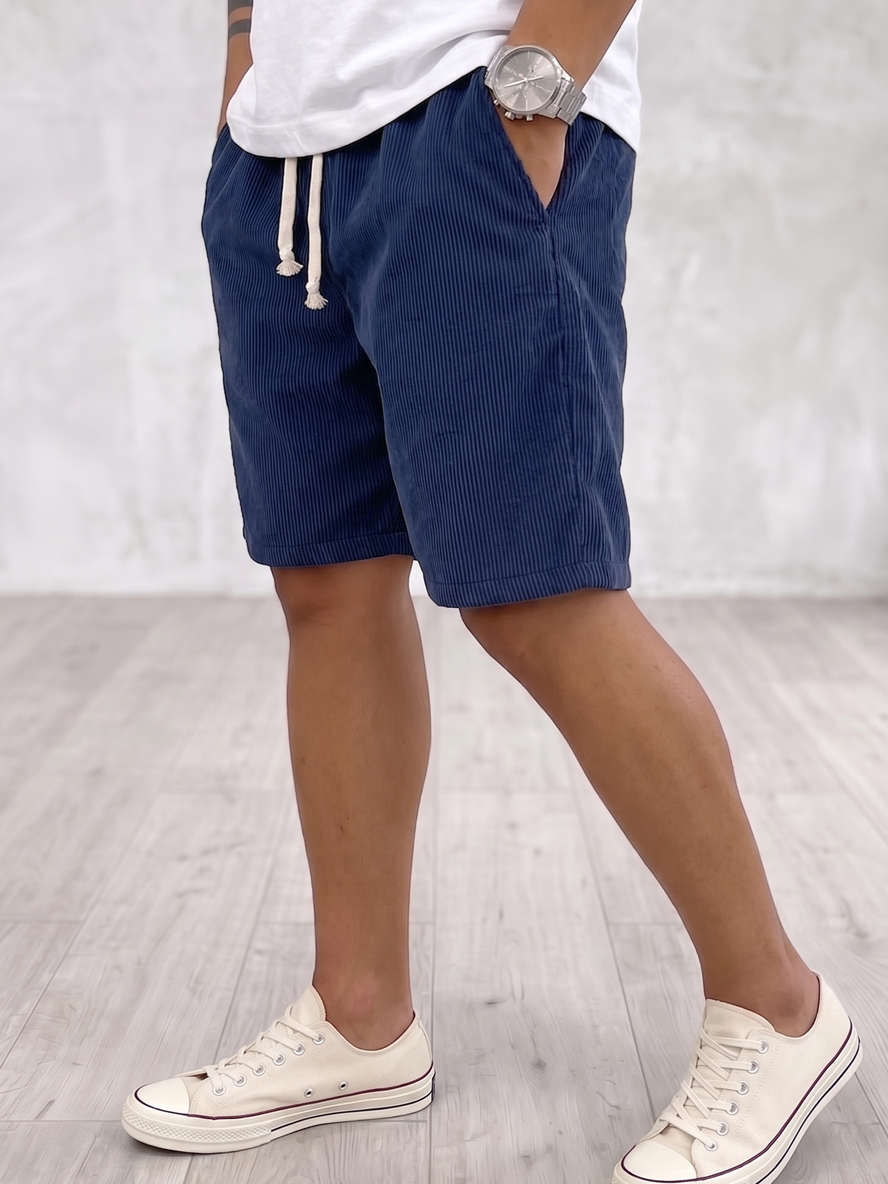 Textured Corduroy Shorts - Versatile and Stylish