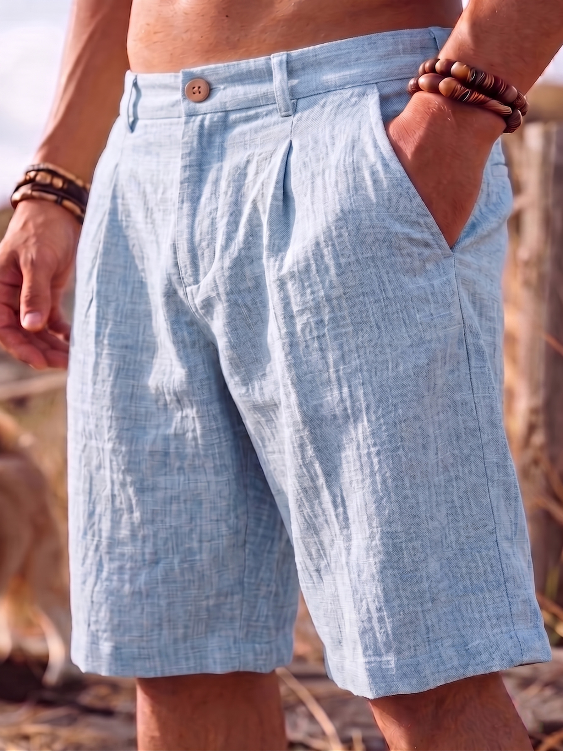 Resort Breathable Linen Natural Comfort Shorts
