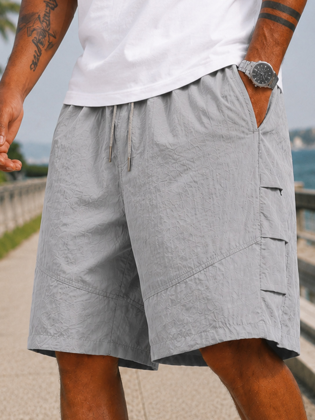Outdoor Quick-Dry Shorts –Cool, Breathable, Urban Casual, Deconstructed Design