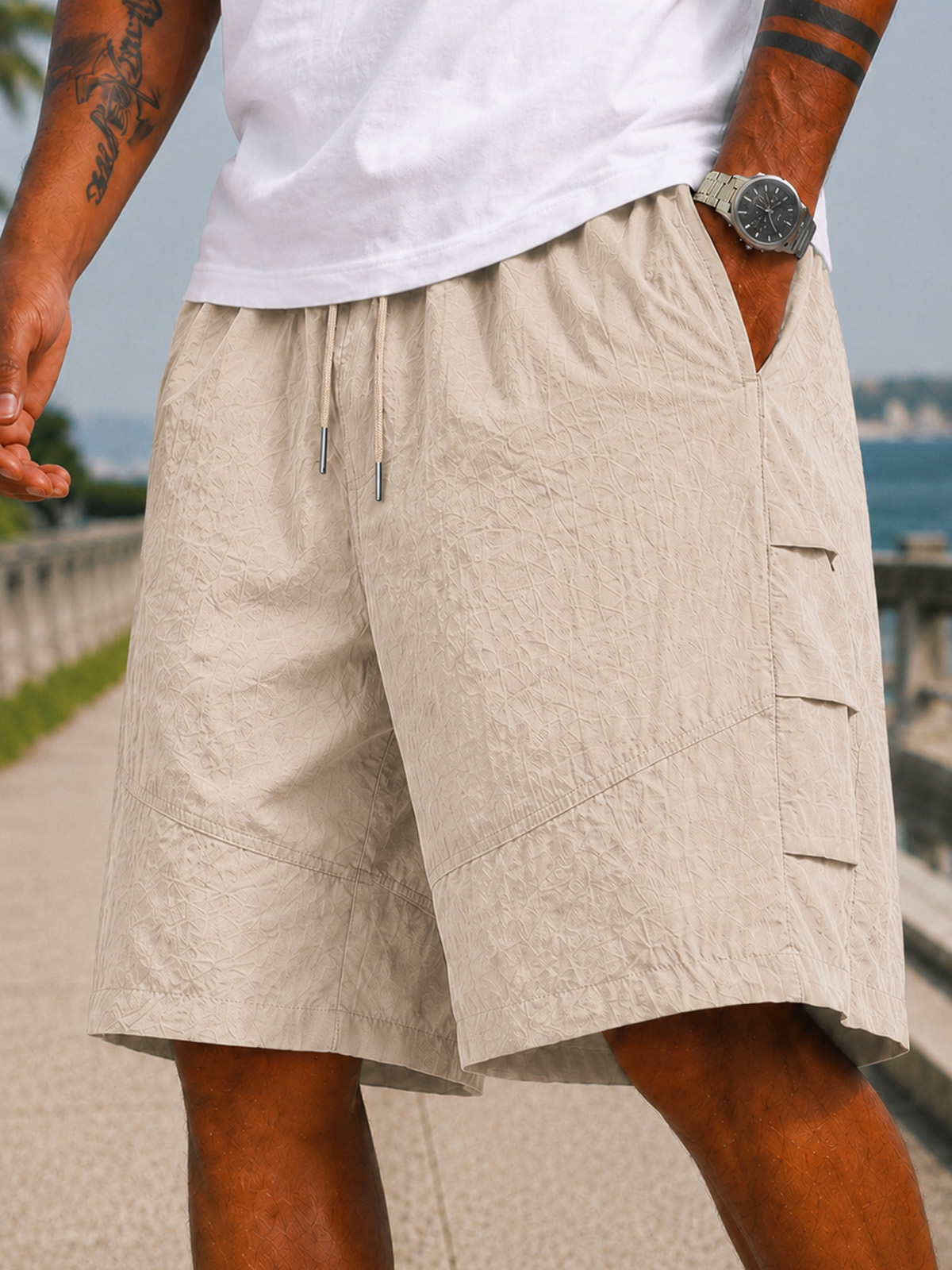 Outdoor Quick-Dry Shorts –Cool, Breathable, Urban Casual, Deconstructed Design