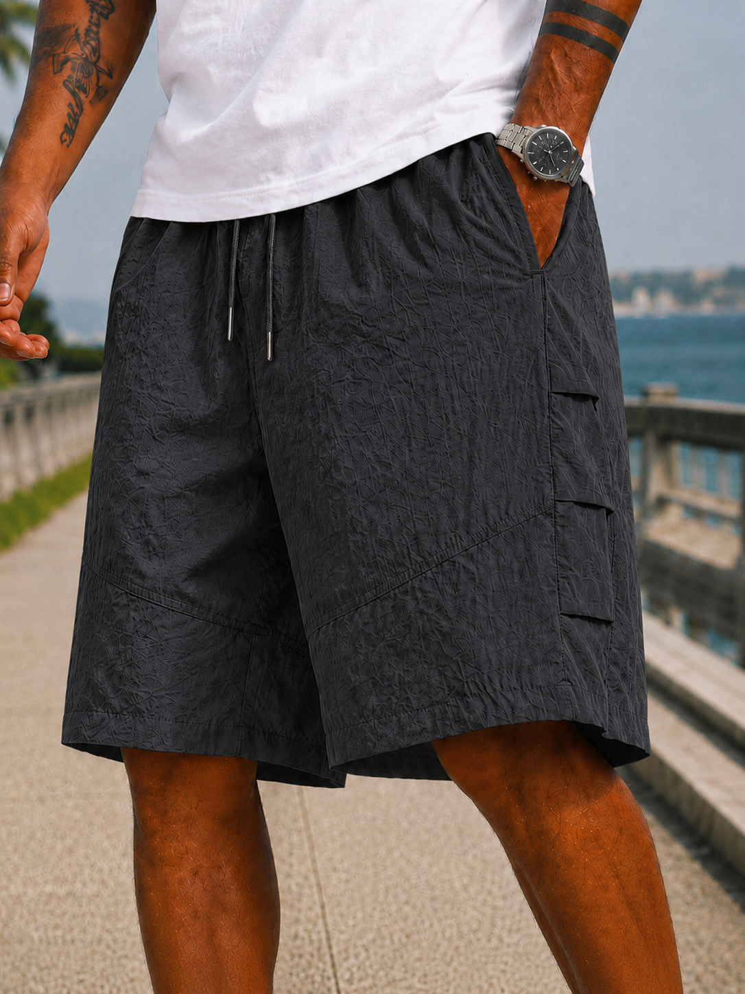 Outdoor Quick-Dry Shorts –Cool, Breathable, Urban Casual, Deconstructed Design