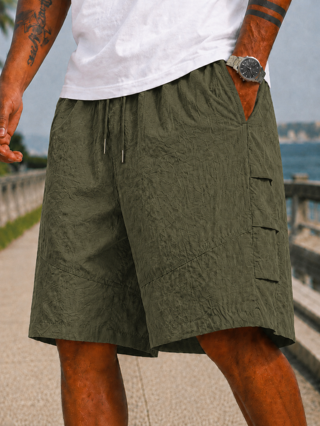 Outdoor Quick-Dry Shorts –Cool, Breathable, Urban Casual, Deconstructed Design