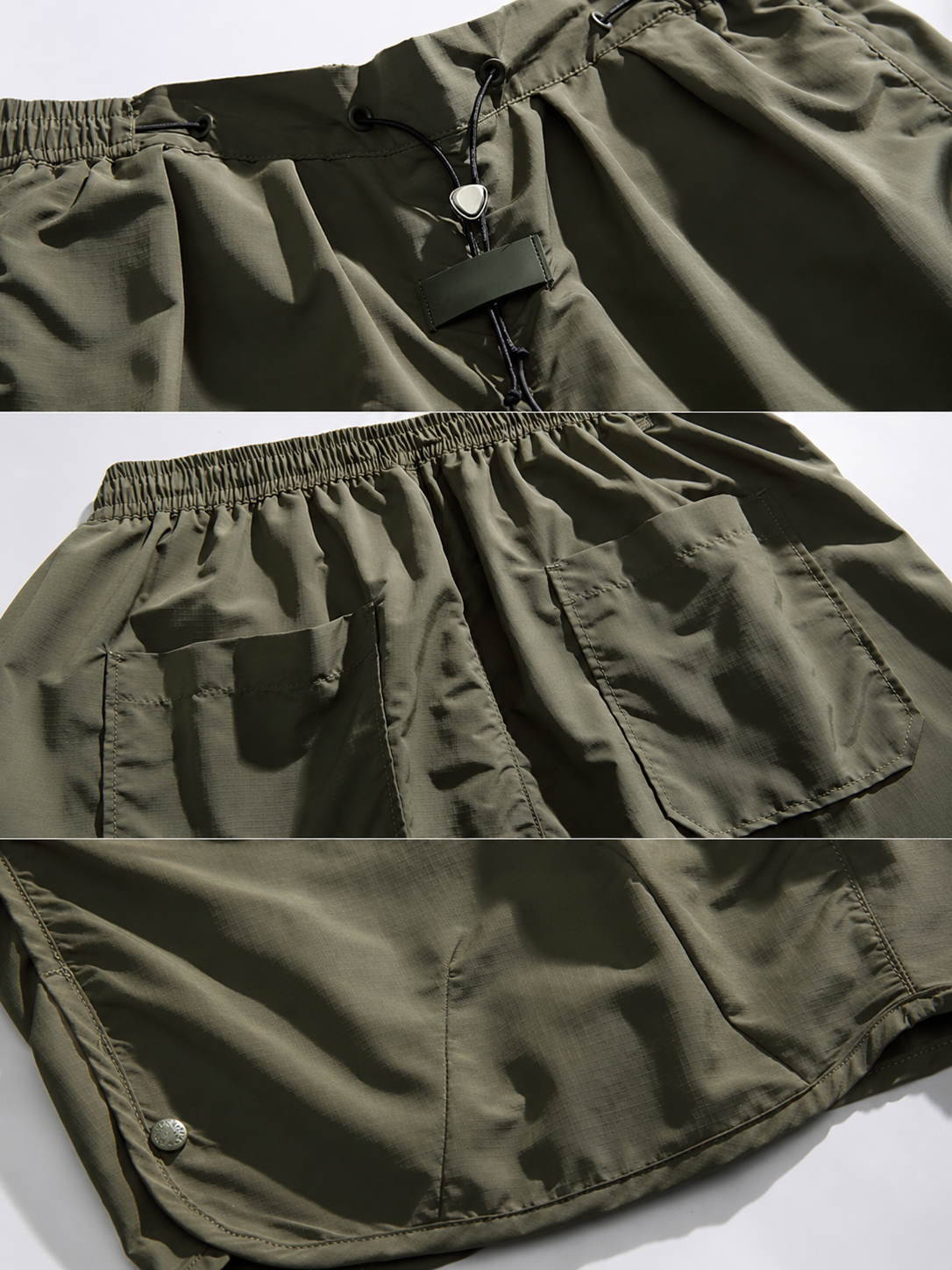 Men's Outdoor Quick-Dry Drawstring Shorts (with Button Detail)