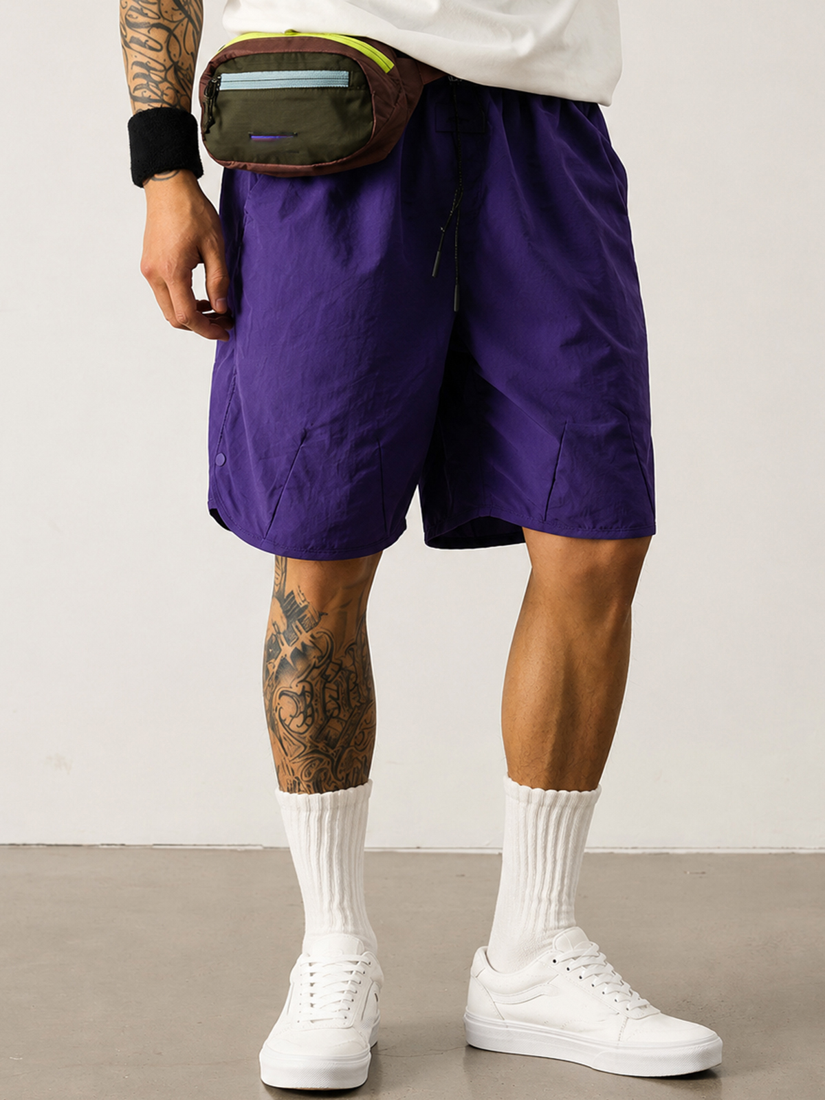 Men's Lightweight Quick-Dry Loose-Fit Wide-Leg Outdoor Casual Shorts