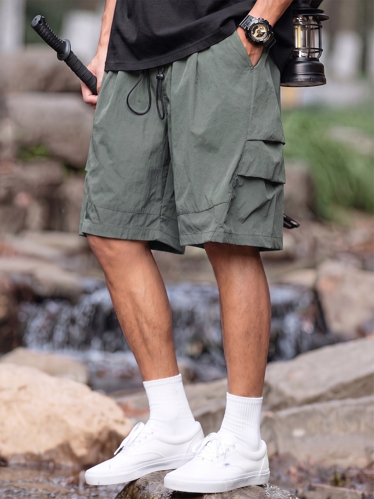 Outdoor Tech-Pleated Quick-Dry Urban Casual Shorts