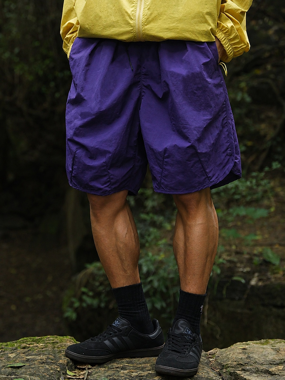 Men's Outdoor Quick-Dry Drawstring Shorts (with Button Detail)