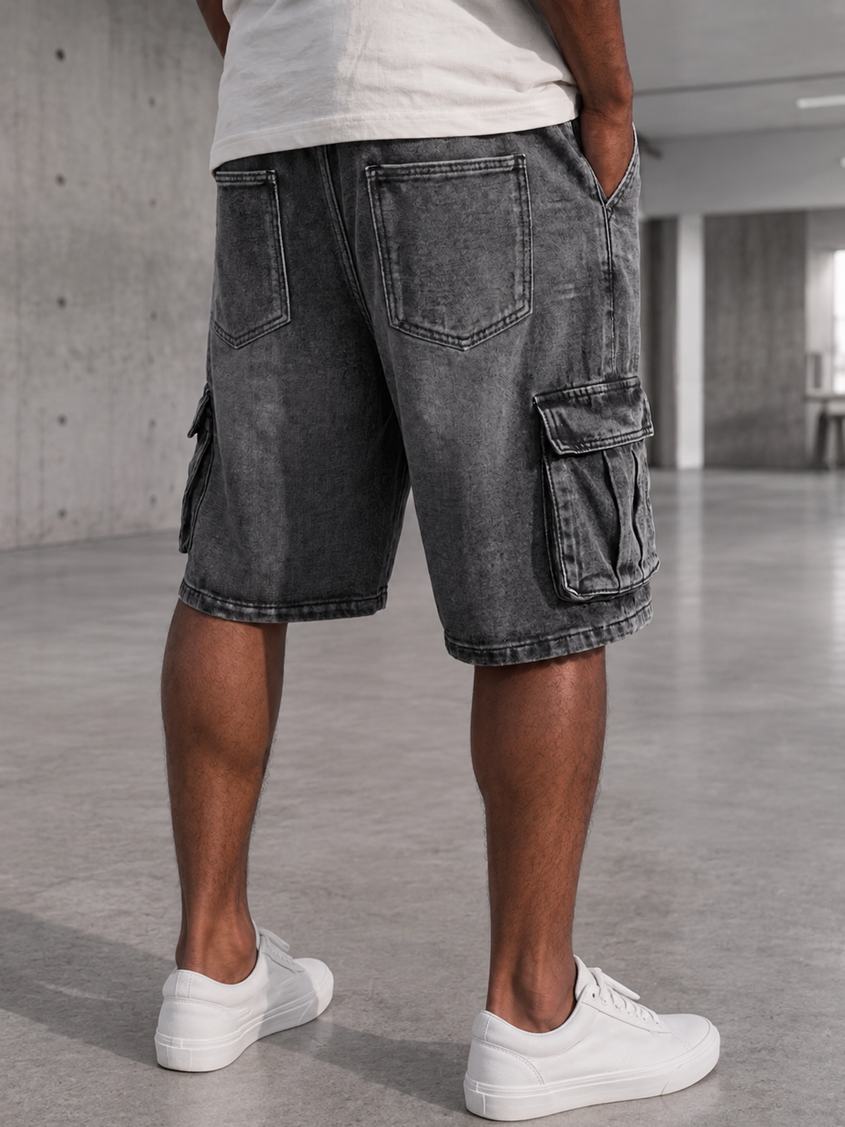 Stylish Vintage Workwear Shorts with Multiple Pockets