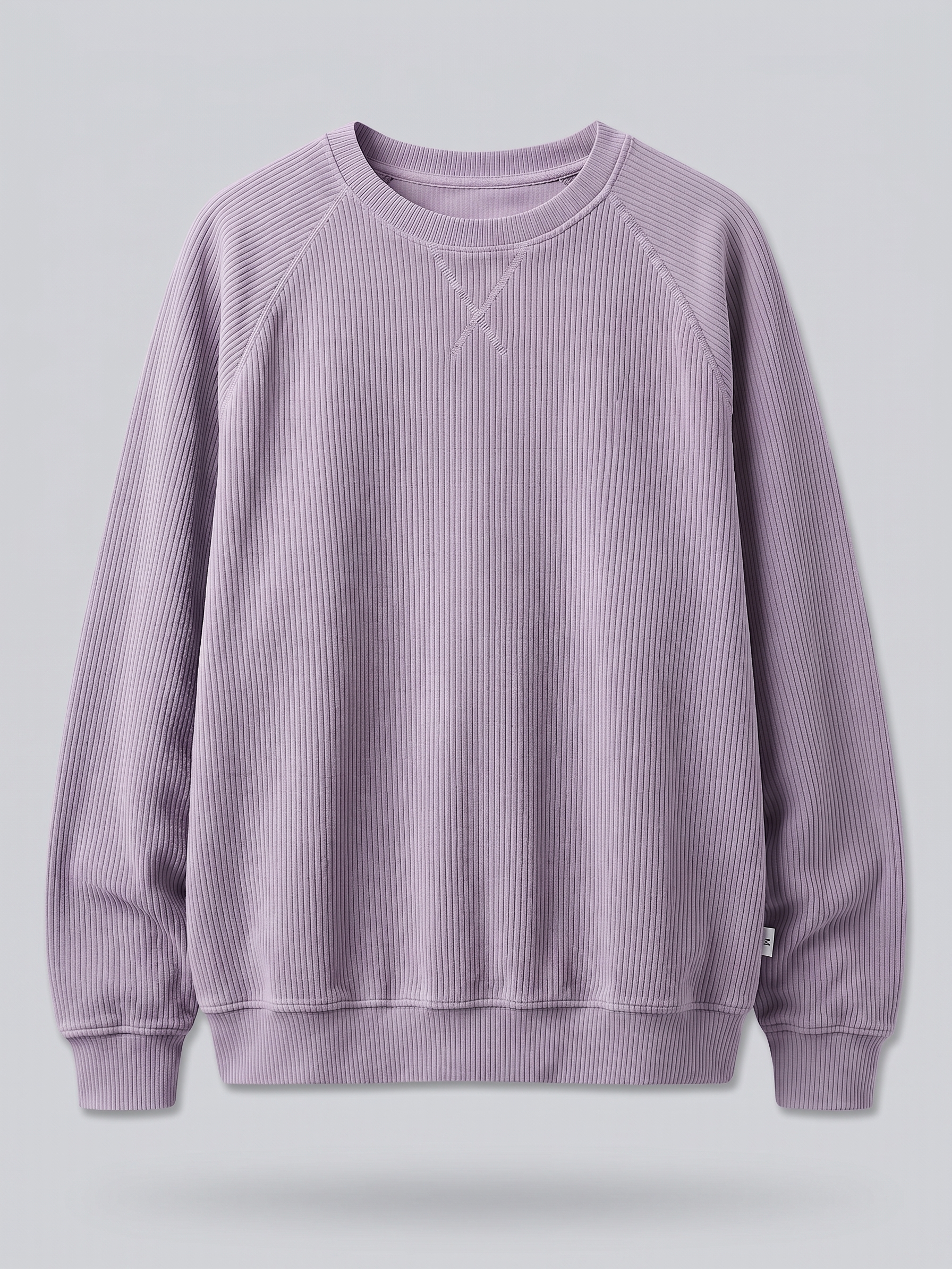 Stylish Oversized Corduroy Crew-neck Sweatshirt