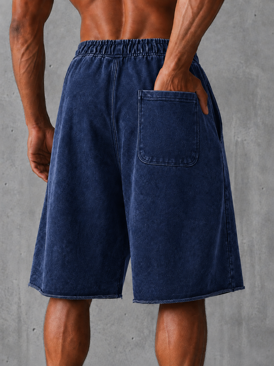 Stylish Heavyweight Distressed Cotton Drawstring Wide-Leg Sweatpants – Vintage Style