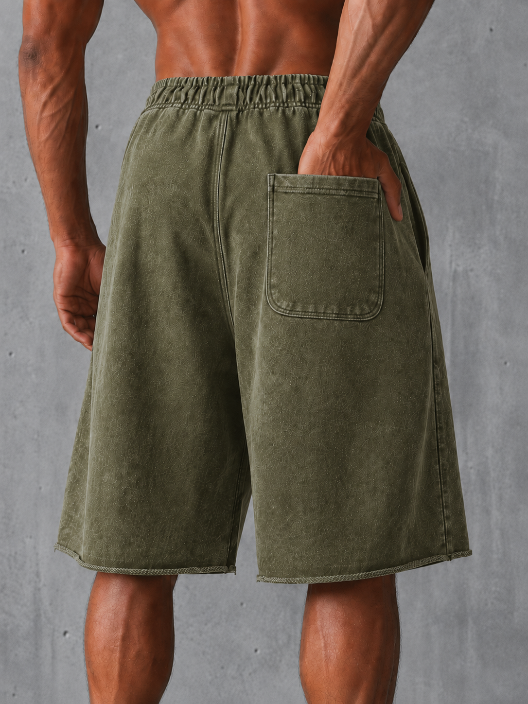 Stylish Heavyweight Distressed Cotton Drawstring Wide-Leg Sweatpants – Vintage Style