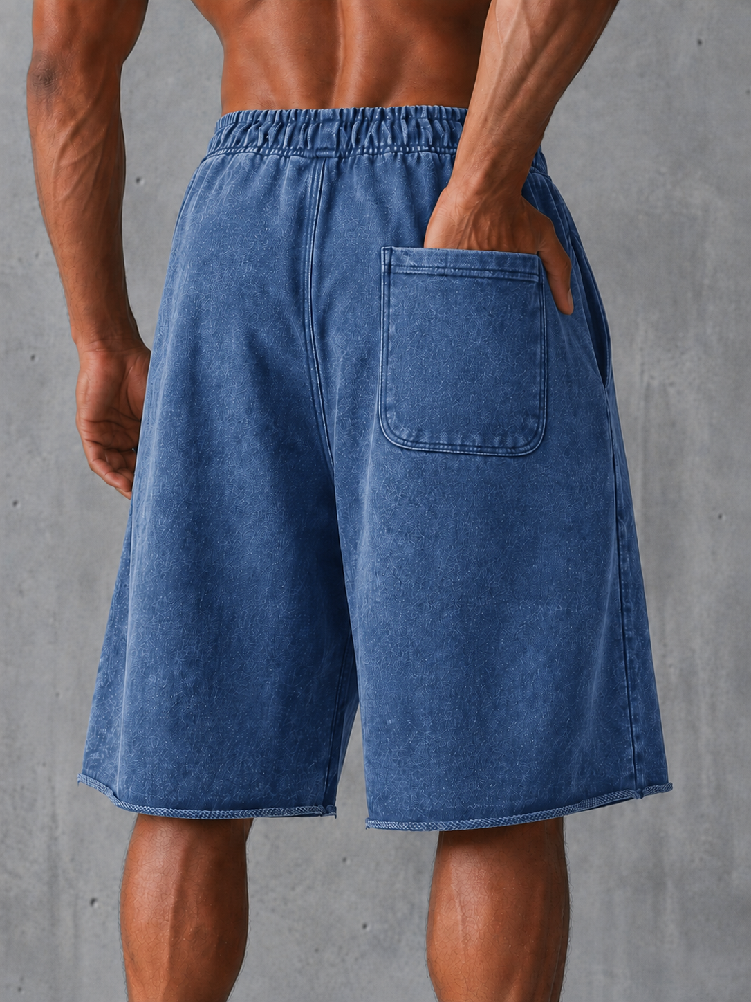 Stylish Heavyweight Distressed Cotton Drawstring Wide-Leg Sweatpants – Vintage Style