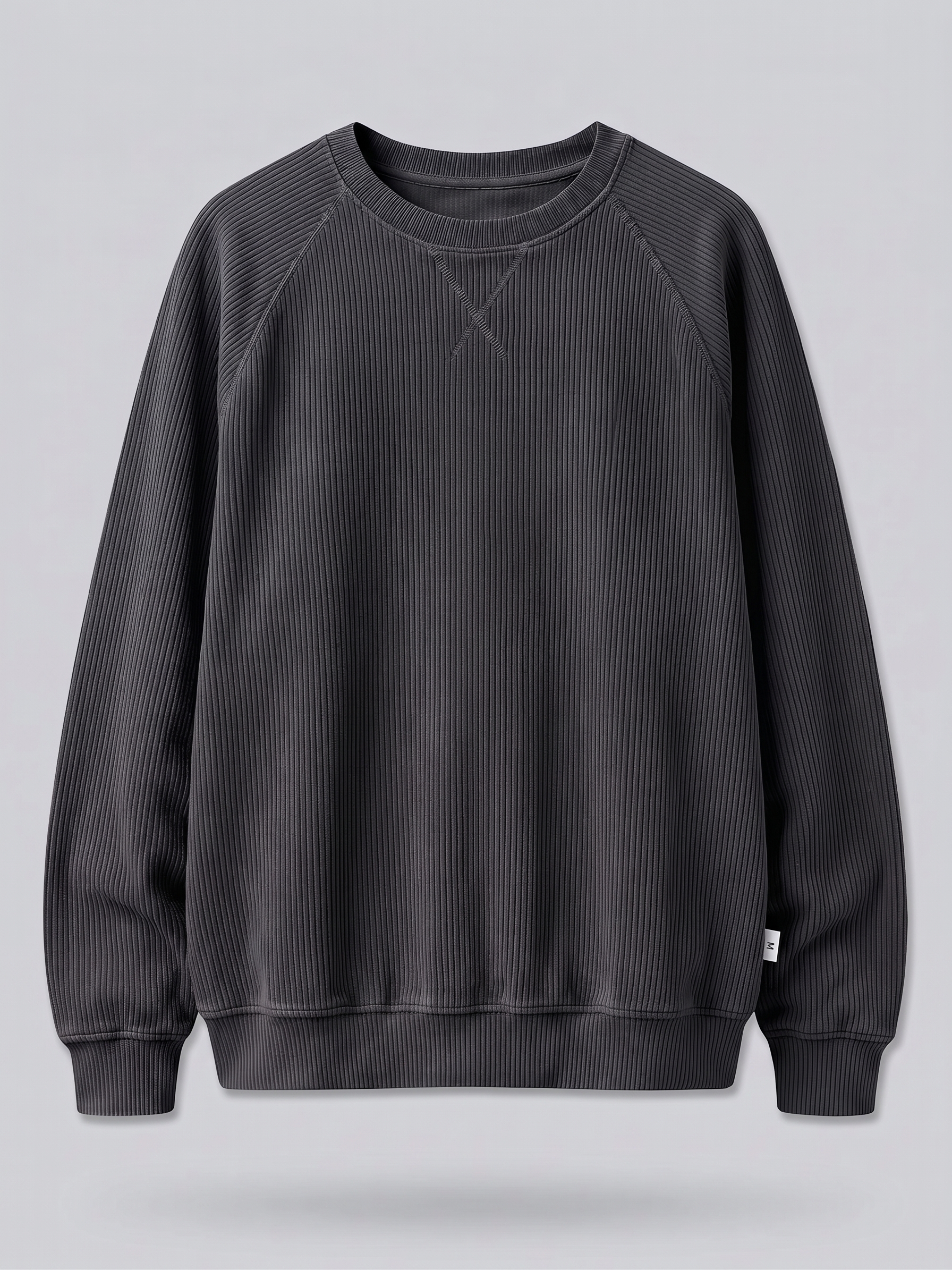 Stylish Corduroy Pullover with X-splicing Design