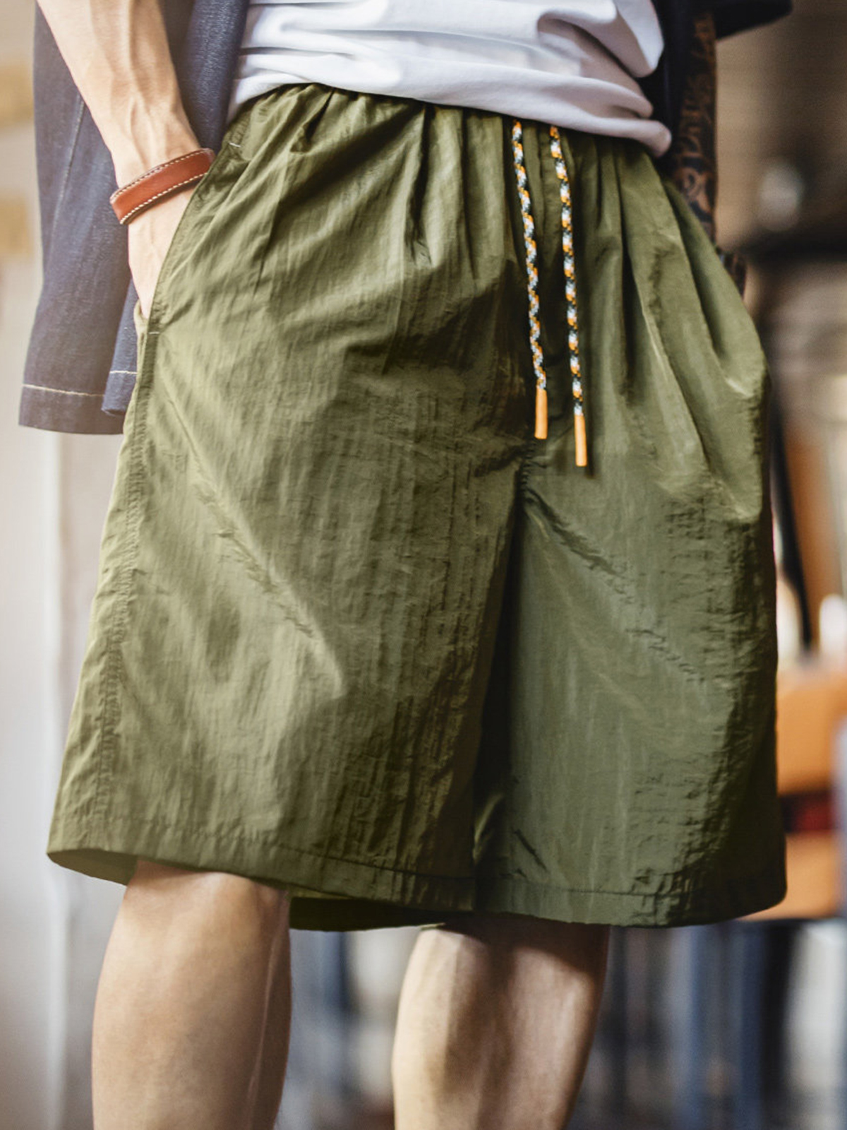 Men's Cooling Loose-Fit Wide-Leg Retro Shorts