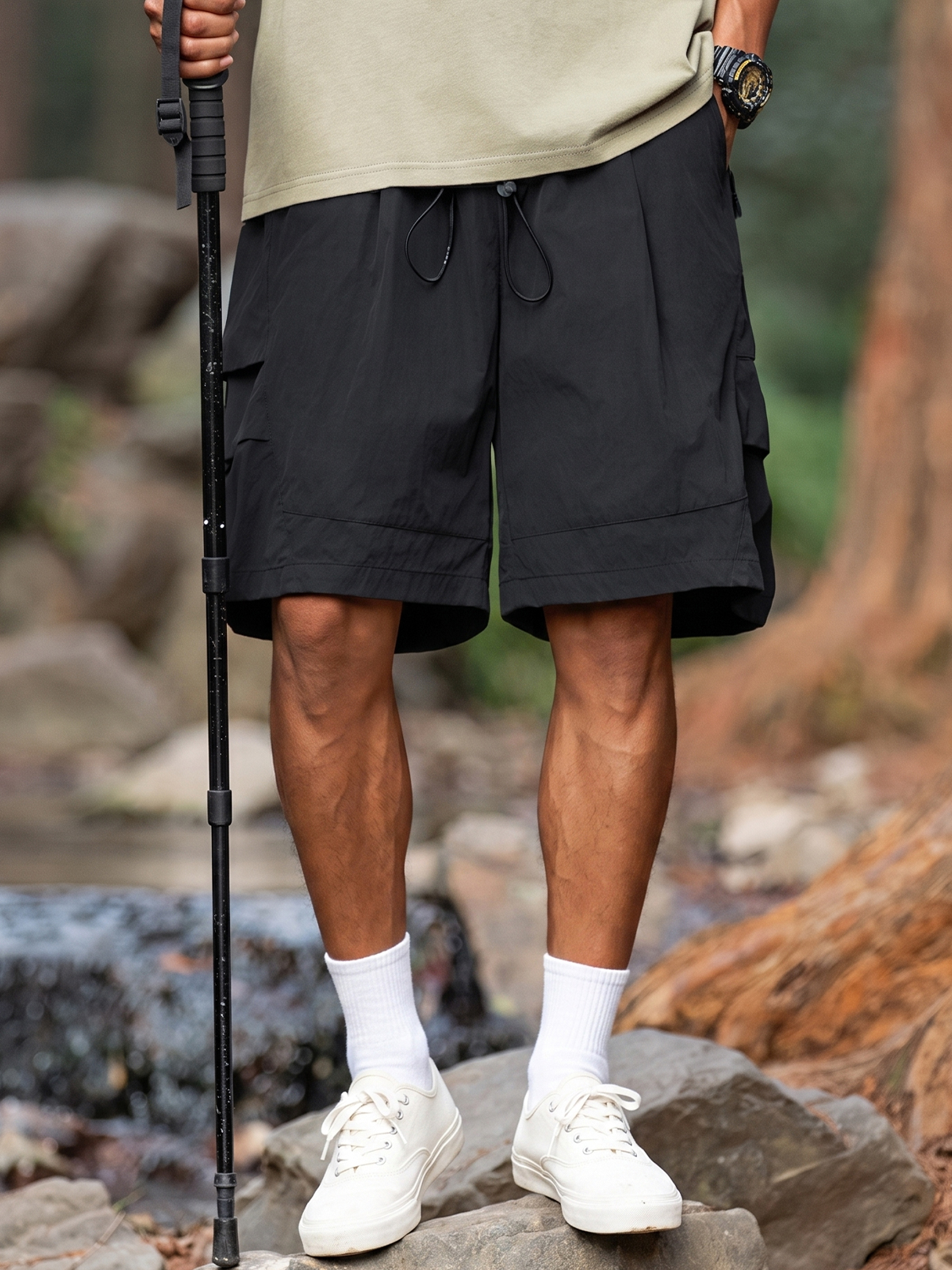Outdoor Tech-Pleated Quick-Dry Urban Casual Shorts