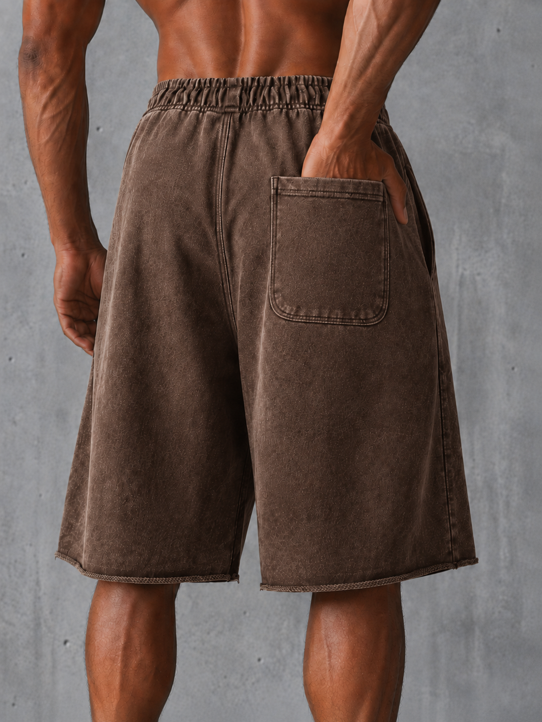 Stylish Heavyweight Distressed Cotton Drawstring Wide-Leg Sweatpants – Vintage Style
