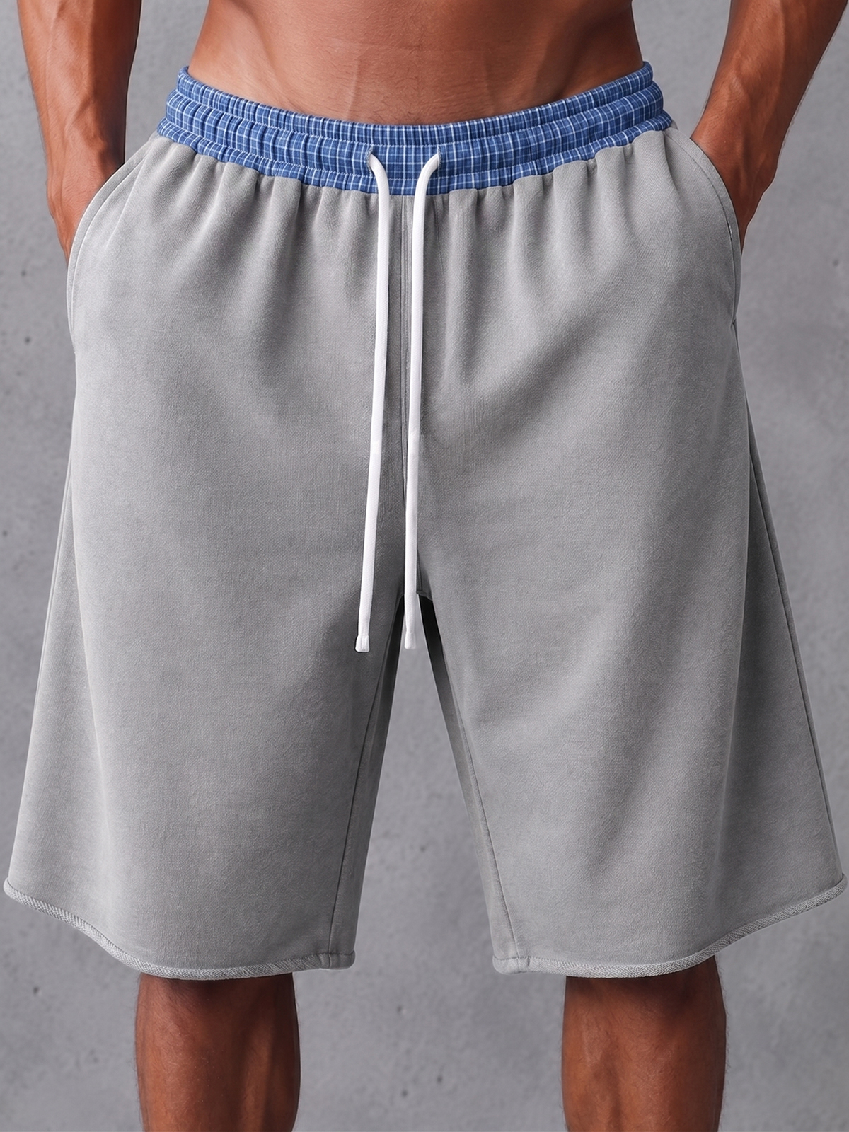 Heavyweight French Terry Cotton Drawstring Wide-Leg Shorts – Versatile Style