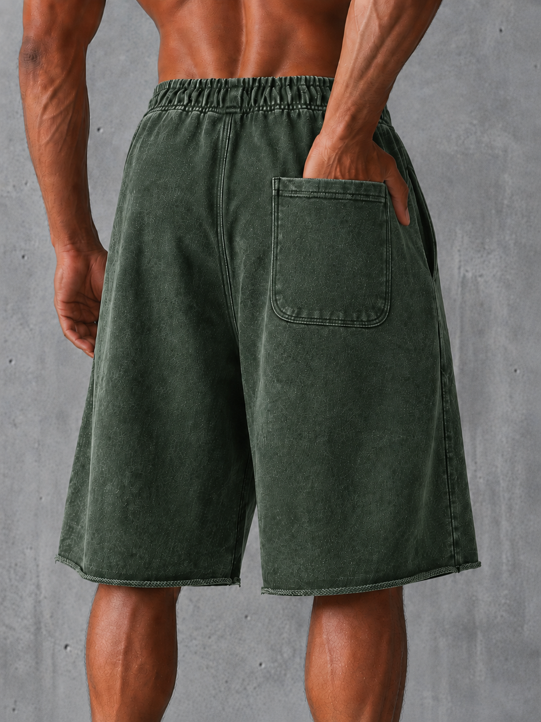 Stylish Heavyweight Distressed Cotton Drawstring Wide-Leg Sweatpants – Vintage Style