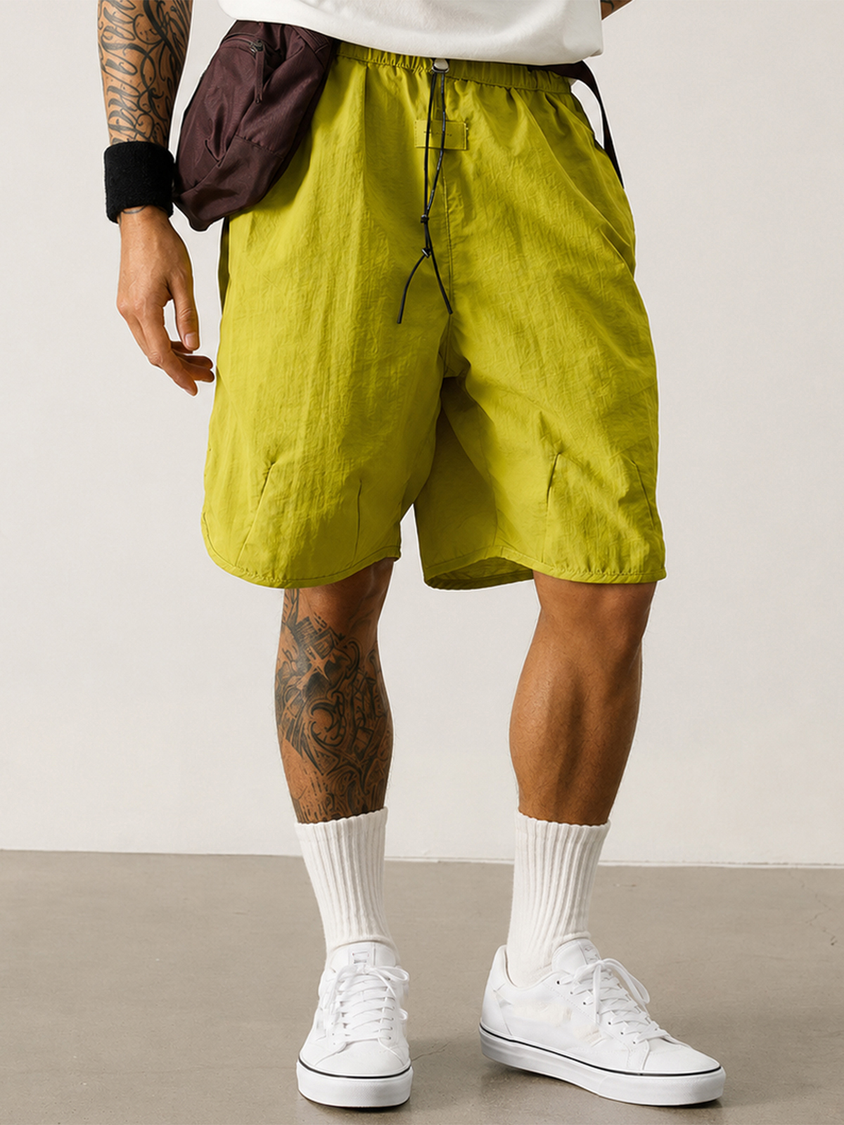 Men's Lightweight Quick-Dry Loose-Fit Wide-Leg Outdoor Casual Shorts